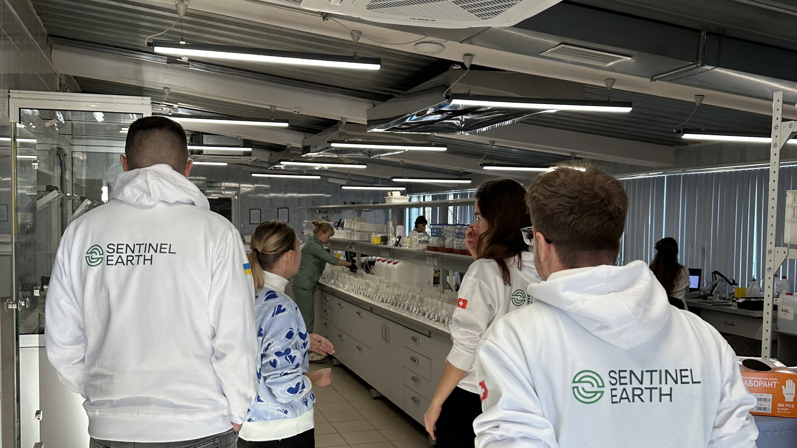 Sentinel Earth team at Kernel's laboratory in Ukraine